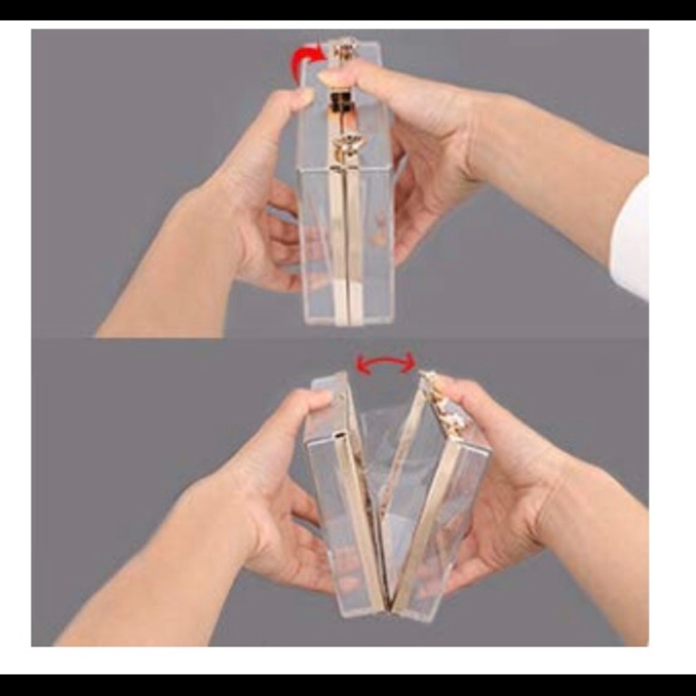 Statement Clear Acrylic Box Clutch View 5